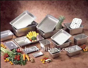 China Factory Supply Multi Sizes Stainless Steel Crimping Gn Pan Electric Buffet Steam Table Serving Trays Luxury Cake Tray