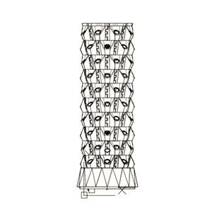 Tour verticale rotative pour serre agricole, 10 niveaux, 80 trous, système hydroponique de jardin - Product Image 3