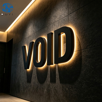 Letras Acrílicas Personalizables con Retroiluminación LED 3D Brillante, de Acero Inoxidable, para Letreros Exteriores de Parques Comerciales, Resistentes al Agua IP65, con Bluetooth