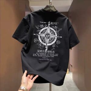 T-shirt d'été décontracté en coton fin et ample pour hommes et femmes, style rétro, nouvelle collection, marque de mode pure, qualité supérieure - Product Image 2