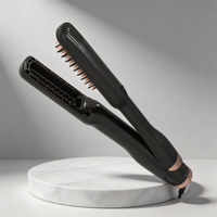 Lisseur électrique professionnel en céramique à chauffage rapide, peigne à air chaud pour cheveux bouclés, pour usage hôtelier et domestique