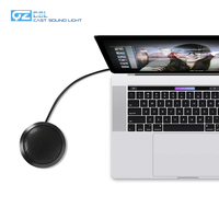 Microphone de conférence de bureau USB Fonction d'annulation du bruit Pick-up omnidirectionnel Portable filaire Fabriqué en métal ABS durable