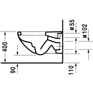 WC mural moderne ARCHITEC à double chasse d'eau, réservoir encastré, cuvette allongée en céramique et PP, structure monobloc, siphon en P pour salle de bain à domicile - Product Image 4