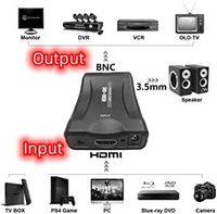 Convertisseur de signal vidéo composite HDTV vers BNC, adaptateur pour lecteur VHS DVD, convertisseur HD PAL/NTSC vers BNC