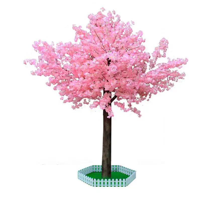Искусственные миниатюрные великолепные розовые белые шелковые цветы Сакура деревья искусственные настраиваемые Грушевый персик Вишневое дерево