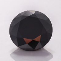 Moissanite noire de haute qualité, taille ronde, VVS1, 1ct, 2ct, 3ct, pierre lâche créée en laboratoire pour la fabrication de bagues de fiançailles et de bijoux