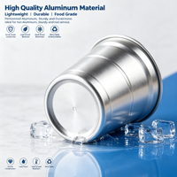 Gobelets en aluminium de 16 oz en gros, gobelets en aluminium recyclables pour boissons, gobelets en aluminium durables pour événements, fêtes