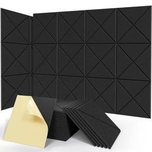 Juego de 12 Paneles Acústicos Modernos CE, Paneles Decorativos Cuadrados Autoadhesivos para <span class=keywords><strong>Aislamiento</strong></span> Acústico en Estudio, Sala de Estar y Dormitorio - Product Image 3