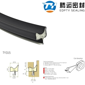 Tiras de Sellado de Espuma de Poliuretano Modernas Tengyun TY 315 al por Mayor, Tiras de Sellado para Puertas con Tornillos, Resistentes a la Intemperie e Insonorizantes, <span class=keywords><strong>AAMA</strong></span>/ - Product Image 2