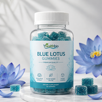 Delicate Taste Blue Lotus Gummies, plantaardige kauwgom snoepjes voor internationale handel