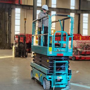 Nuevo <span class=keywords><strong>precio</strong></span> de fábrica, elevador de tijera móvil eléctrico autopropulsado de 4-16m, plataforma de trabajo aéreo de un hombre, elevador de tijera pequeño - Product Image 1