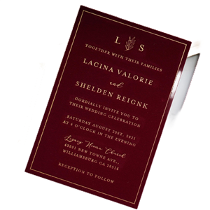 Invitations <span class=keywords><strong>de</strong></span> mariage personnalisées en velours rouge avec lettrage doré à chaud, impression typographique et dorure à chaud, fabriquées en Chine – Offre spéciale - Product Image 3