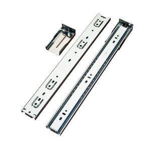 Glissières de tiroir <span class=keywords><strong>pour</strong></span> clavier à extension complète 3 volets, robustes, anti-affaissement, capacité de charge 45 kg, 45 mm, <span class=keywords><strong>pour</strong></span> plateaux de clavier profonds - Product Image 1