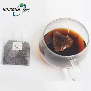 PLA biodegradable cornstarch Corn fiber Non woven heatseal fabric drip tea coffee filter bag with tag