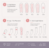 Chaussettes de yoga en coton avec logo personnalisé, absorbant la transpiration, antidérapantes, avec grip, design personnalisé, chaussettes antidérapantes pour le fitness, le yoga, le ballet