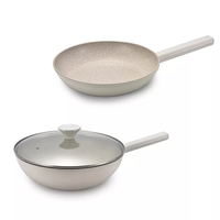 Batterie de Cuisine Pot en Granit Blanc Professionnel Antiadhésive pour Restaurant