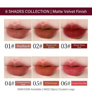 Lápiz Labial Mate <span class=keywords><strong>de</strong></span> Marca Privada con Logotipo Personalizado, Lápiz Labial <span class=keywords><strong>de</strong></span> Terciopelo <span class=keywords><strong>de</strong></span> Larga Duración a Prueba <span class=keywords><strong>de</strong></span> Agua, Bajo MOQ, <span class=keywords><strong>Maquillaje</strong></span> Labial Vegano al por Mayor - Product Image 2