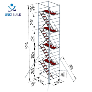 Giàn giáo hợp kim nhôm 15m tháp giàn giáo di động để xây dựng giàn giáo nhôm Trung Quốc nhà máy đa năng 5m 10m - Product Image 4