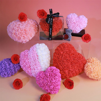 Vente en gros de cadeaux pour la Saint-Valentin, boîte cadeau en mousse PE, fleur en mousse, rose éternelle en mousse, rose en mousse pour la fête des mères