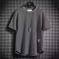 Camisa de Manga Corta de Algodón para Hombre, Nueva Colección de Verano 2025, Camisa Informal de Algodón para Hombre, Color Sólido, Camisas de Media Manga