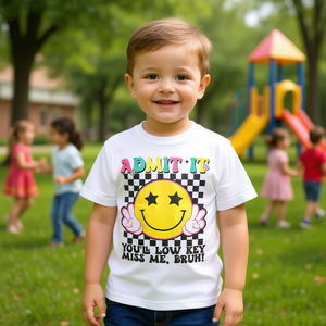 T-shirt pour tout-petits avec message de remerciement, manches courtes, col rond unisexe, motif ludique, haut en coton confortable - Product Image 3