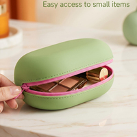 Organisateur d'accessoires pour bébé en silicone, pochette zippée étanche de 185 mm pour couches, lingettes, produits de soin pour bébé et sorties en famille
