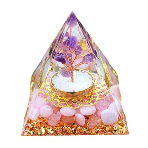 <b>Crystal</b> <b>Tree</b> Pyramid 6 Cm Resin Epoxy Home Decoration Desktop Ornament - Product Image 3