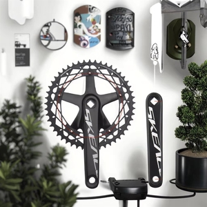 Vélo pliant en alliage d'aluminium BKS Prowheel, <span class=keywords><strong>pignon</strong></span> 130BCD, plateaux 46/56T pour 8/9/10/11 vitesses, longueur de manivelle 170 mm, roue de chaîne - Product Image 3