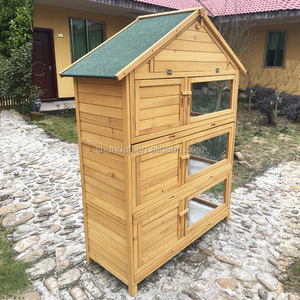 SDR026 Eco-Friendly Fir Wooden Pet House with Rabbit Hutch for <b>Small</b> Animals - Product Image 5
