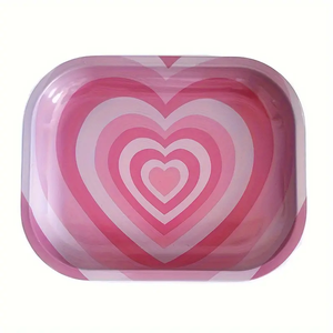 Carino con cuore rosa grazioso fiore di fragola, fiore di miele, disegno di latta in metallo per ragazza, vassoio di rotolamento in magazzino, regalo di san valentino - Product Image 6