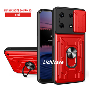 Lichicase Cámara protectora desmontable billetera ranura para tarjeta funda de parachoques para itel A60 TPU PC 2 en 1 cubierta dura - Product Image 3