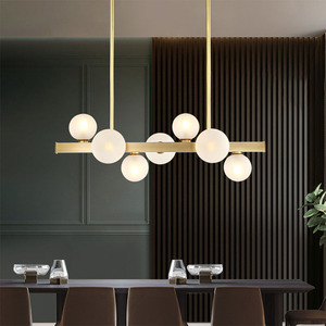 Moderne Nordische Wohnzimmer-Hängeleuchte aus Glas und Gold - Product Image 4