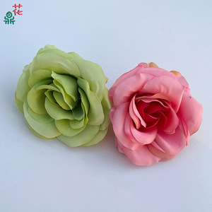 Têtes de roses en soie, fleurs artificielles faites à la main pour la décoration DIY, style moderne, cadeau pour la fête des mères - Product Image 3