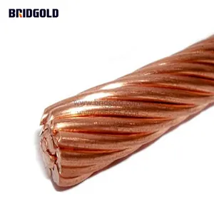 Cables trenzados de cobre estirados duros Cable de cobre trenzado desnudo o estañado