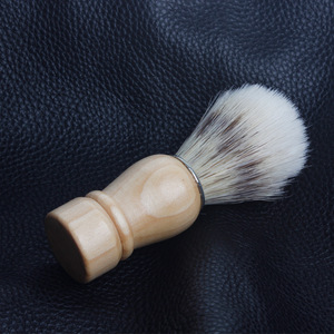Brocha de afeitar de pelo de tejón natural para hombre, herramienta de afeitado para barbería y salón, cepillo para limpieza facial y de barba con mango de madera - Product Image 3