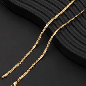 Collier chaîne cubaine en laiton plaqué or 24 carats Jxx personnalisé, plusieurs largeurs et longueurs, chaîne Figaro, bijoux pour femmes - Product Image 4