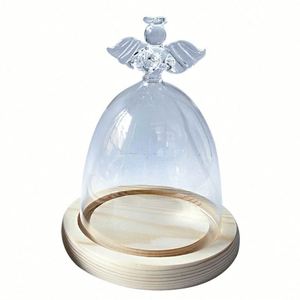 Dôme en verre conique anti-poussière pour fleurs préservées, thème ange, style moderne, objets décoratifs uniques pour la maison - Product Image 2