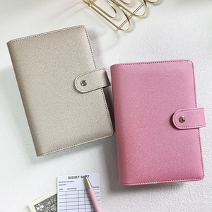 สมุดโน๊ตหนัง PU แบบไม่มีห่วงสีทองซองจดหมายเงินสดแบบไม่มีห่วง A6 - Product Image 6