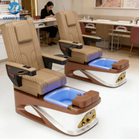 Salon de manucure de luxe meubles beauté moderne Whirlpool pédicure chaise pas de plomberie lumière surf Spa fauteuil de massage pour pédicure