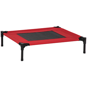 PawHut Summer <b>Dog</b> <b>Bed</b> for <b>Dogs</b> up to 18kg <b>Outdoor</b> and Indoor Pet <b>Bed</b> 76x61x18 cm, Red - Product Image 1