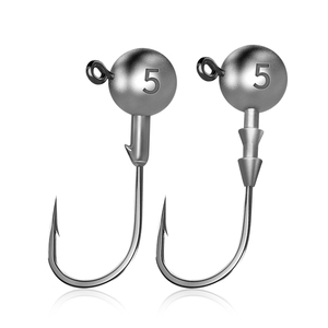 RIKIMARU-anzuelos de pesca con cabeza de plomo, anzuelos de pesca, anzuelos de pesca con púas, 10 unidades - Product Image 1