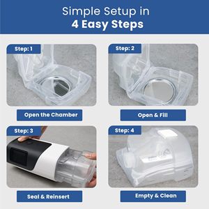 Chambre à eau de remplacement pour humidificateur <span class=keywords><strong>CPAP</strong></span> chauffé AirSense 11/AirCurve 11 - Compatible HumidAir Standard Tub Air11 - Product Image 2