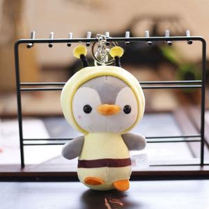 Venta al por mayor lindo Cosplay dinosaurio pingüino llavero dibujos animados suave Kawaii animales de peluche juguetes llaveros de peluche - Product Image 3