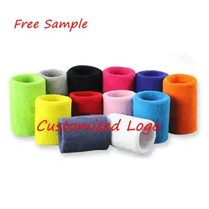 Allwell Factory Custom microfibra Cotton Cooling Sports Workout Sweatbands Wristband produttore con Logo