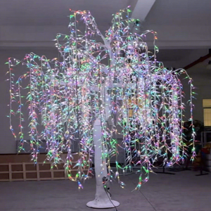 <b>Artificial</b> Willow <b>Tree</b> with LED Lights for Hotel Entrances Resort Gardens Malls and Seasonal Commercial Displays - Product Image 1
