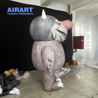 Costume de monstre de dessin animé gonflable de décoration d'activité d'enfants pour la représentation d'étape, costume gonflable d'animal de marche de défilé de rue