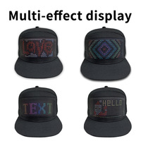 Gorra de béisbol LED RGB Gorra de pantalla emisora de luz Bluetooth para exteriores y publicidad para fiestas de cumpleaños Proveedor OEM