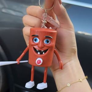 Portachiavi Italian Brain Rot Tungtungtung Sahur, Giocattolo da premere con le dita, Figura animale, Giocattoli portachiavi cambia-faccia Brain Rot - Product Image 2