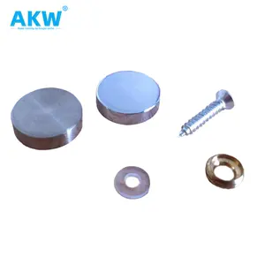 AKW Venta directa de fábrica decoración de espejo publicitario diferentes tamaños cubiertas de tornillos de acero inoxidable tapas cubierta de cabeza de tornillo