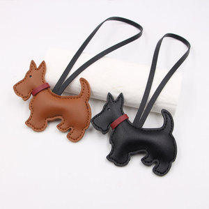 Porte-clés chien en peluche en cuir PU 2026 avec longue sangle, modèle chiot Corgi, Shiba Inu, <span class=keywords><strong>Terrier</strong></span> écossais, pour breloques de sac - Product Image 5